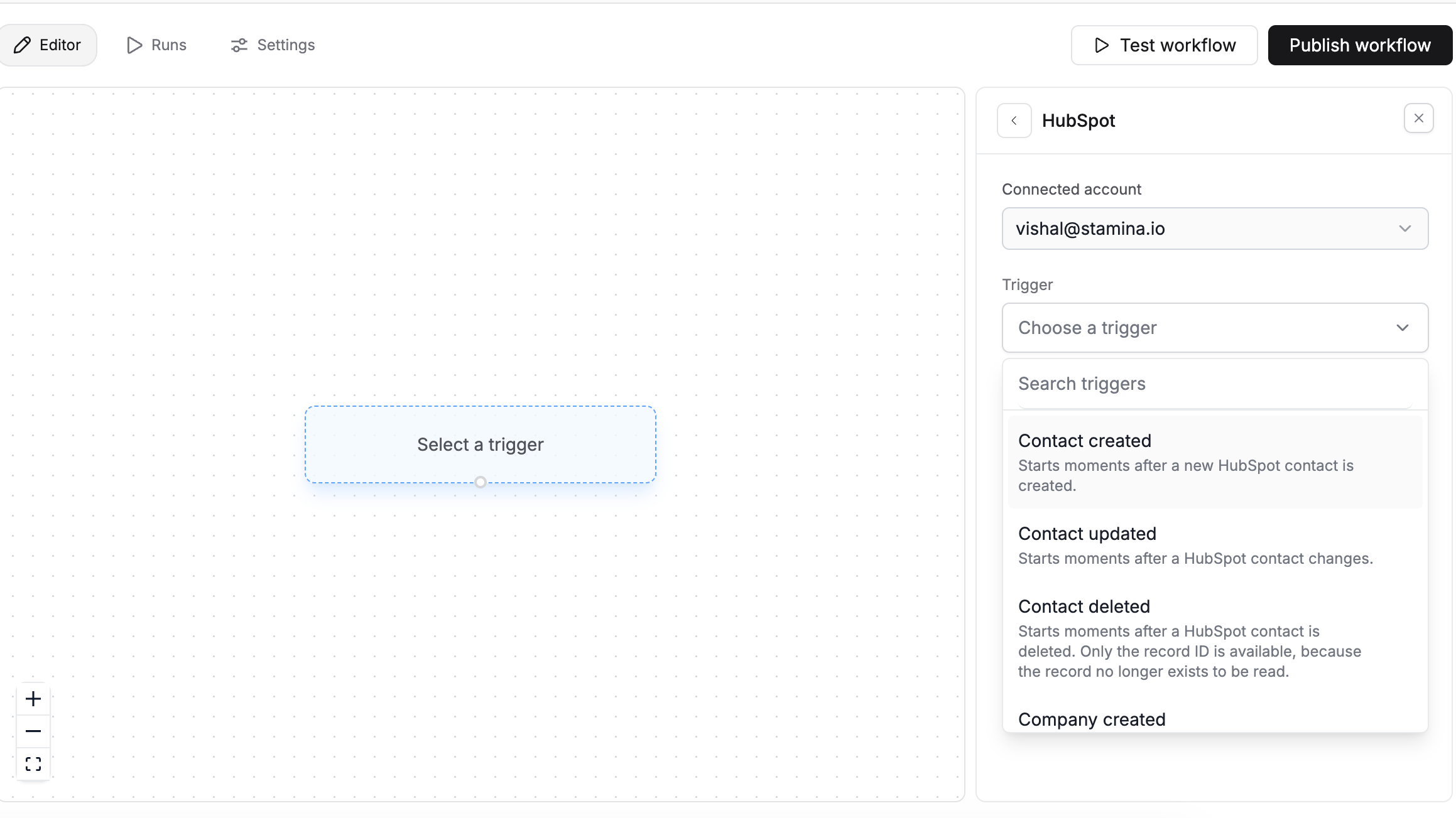 Proces pracy w Stamina z wykorzystaniem zsynchronizowanych pól kontaktów i firm w systemie CRM